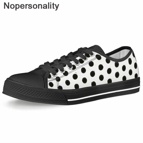 nopersonality classic polka dot print low canvas shoes for women's comfortable flat female sneakers student vulcanized shoes, Black
nopersonality classic polka dot print low canvas shoes for women's comfortable flat female sneakers student vulcanized shoes, Black