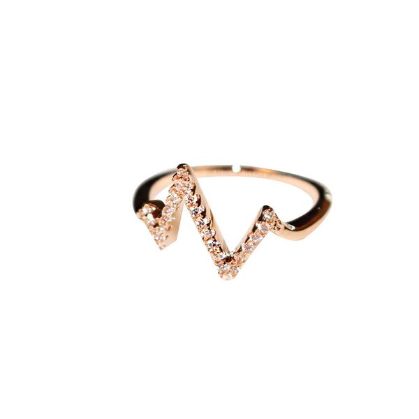european lightning electrocardiogram women's rings fashion rose gold color zircon promise rings party jewelry anillos mujer gift, Silver
european lightning electrocardiogram women's rings fashion rose gold color zircon promise rings party jewelry anillos mujer gift, Silver