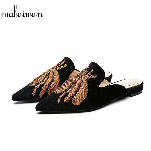 mabaiwan luxury spider embroidery slippers satin slip on sandals women flats mules outdoor shoes woman flip flops shallow loafer, Black
mabaiwan luxury spider embroidery slippers satin slip on sandals women flats mules outdoor shoes woman flip flops shallow loafer, Black