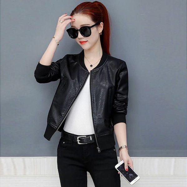 2019 new spring autumn women korean style moto pu leather jacket female oversize thick warm faux leather biker coat casaco k223, Black
2019 new spring autumn women korean style moto pu leather jacket female oversize thick warm faux leather biker coat casaco k223, Black