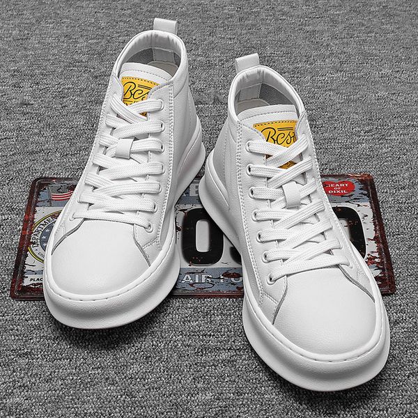 male shoes sneakers breathable leather mens footwear athletic shoes autumn high white sports shoe lace up skateshoes 6, Black
male shoes sneakers breathable leather mens footwear athletic shoes autumn high white sports shoe lace up skateshoes 6, Black