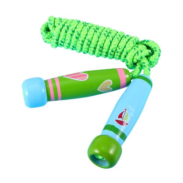 children adjustable jumping skipping rope with wooden handle 
children adjustable jumping skipping rope with wooden handle