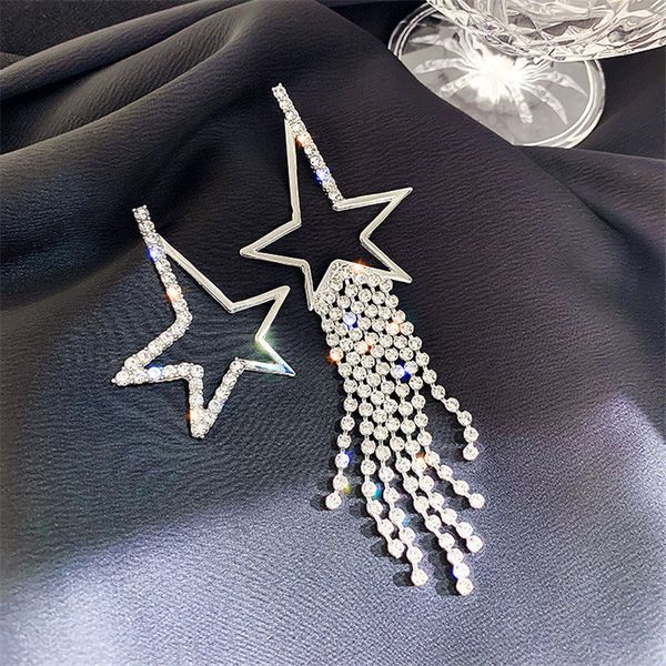fyuan long tassel asymmetry earrings for women shiny oversize pentagram rhinestone drop earrings wedding party jewelry, Golden
fyuan long tassel asymmetry earrings for women shiny oversize pentagram rhinestone drop earrings wedding party jewelry, Golden