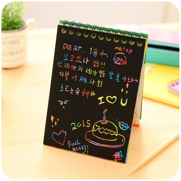 color scratch graffiti notebook, coil binding, hard card paper cover, black coated blank page, 12 sheets, one side available, Purple;pink
color scratch graffiti notebook, coil binding, hard card paper cover, black coated blank page, 12 sheets, one side available, Purple;pink