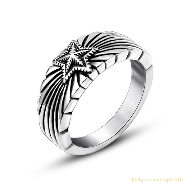 hip hop punk rock style the pentagram design stainless steel finger rings jewelry, Silver
hip hop punk rock style the pentagram design stainless steel finger rings jewelry, Silver