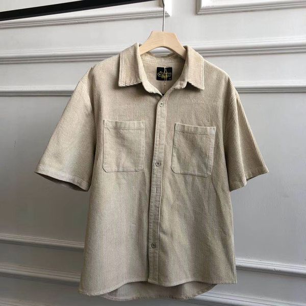 drew corduroy solid loose short-sleeved shirts men and women lapel streetwear oversize shirt pockets hip hop cargo tees, White;black
drew corduroy solid loose short-sleeved shirts men and women lapel streetwear oversize shirt pockets hip hop cargo tees, White;black