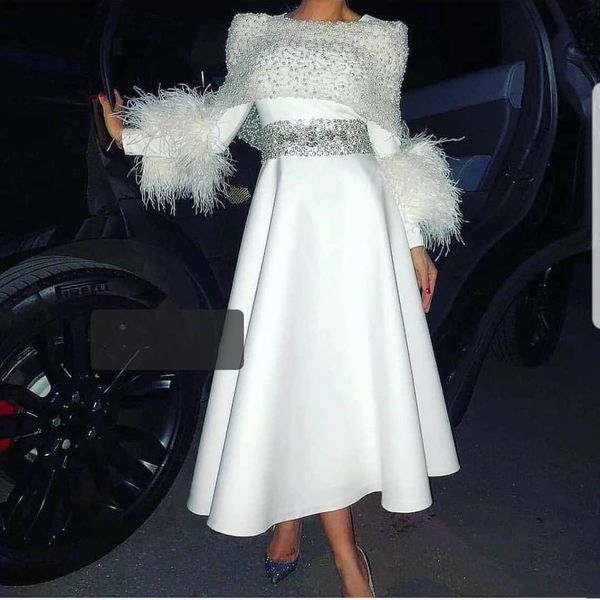 luxury white evening dresses with wrap long sleeve a line tea length crystal beads women celebrity party gowns robes de soirée, Black;red
luxury white evening dresses with wrap long sleeve a line tea length crystal beads women celebrity party gowns robes de soirée, Black;red