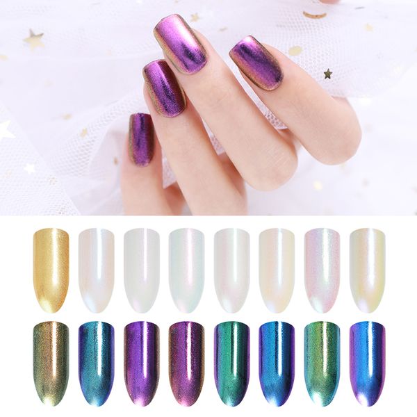 born pretty mirror nail powder glittering shell pearl chameleon nail art pigment dust manicuring nails decorations 1g, Silver;gold
born pretty mirror nail powder glittering shell pearl chameleon nail art pigment dust manicuring nails decorations 1g, Silver;gold
