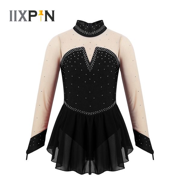 kids girls sparkly rhinestone ballet dance leotard dress tulle splice keyhole back figure ice skating dress long sleeve dresses, Black;red
kids girls sparkly rhinestone ballet dance leotard dress tulle splice keyhole back figure ice skating dress long sleeve dresses, Black;red