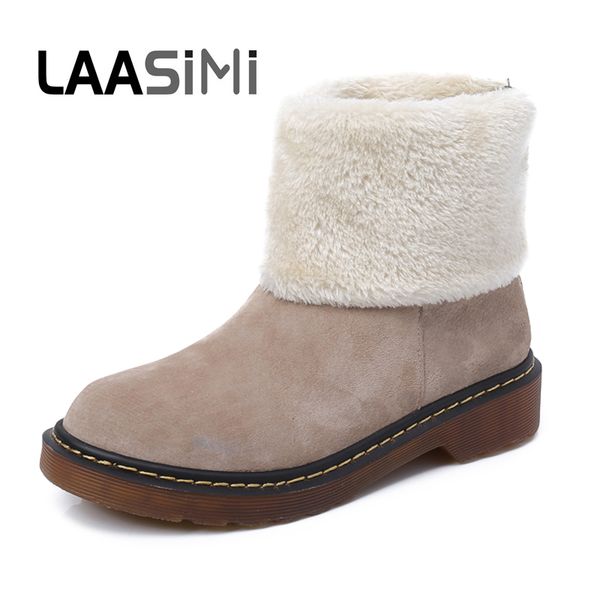 laasimi women snow boots new arrival fashion winter shoes woman sanded genuine leather ankle boots women plus size female shoes, Black
laasimi women snow boots new arrival fashion winter shoes woman sanded genuine leather ankle boots women plus size female shoes, Black