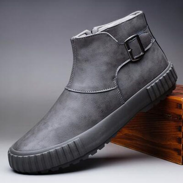2019 autumn new fashion men slip-on leather high casual shoes trend shoes cool loafers, Black
2019 autumn new fashion men slip-on leather high casual shoes trend shoes cool loafers, Black