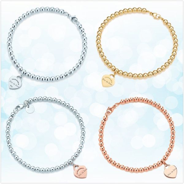 sterling silver 925 classic popular original fashion heart-shaped charm 4mm round beads ladies bracelet jewelry holiday gift, Golden;silver
sterling silver 925 classic popular original fashion heart-shaped charm 4mm round beads ladies bracelet jewelry holiday gift, Golden;silver