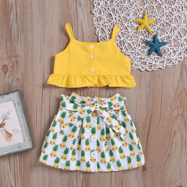2pcs summer newborn kid baby girl sleeveless ruffles pineapple skirt outfit set princess fashion girls set clothes 6m-4t, White
2pcs summer newborn kid baby girl sleeveless ruffles pineapple skirt outfit set princess fashion girls set clothes 6m-4t, White