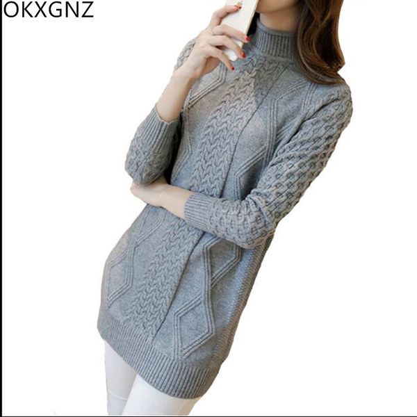 2018 new sweater women's winter half-high collar slim sweaters long large size femal cashmere bottoming sweaters lady sweet, White;black
2018 new sweater women's winter half-high collar slim sweaters long large size femal cashmere bottoming sweaters lady sweet, White;black