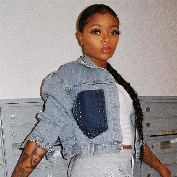 designer womens denim jackets spring long sleeve lapel neck womens jackets panelled females casual outerwears, Black;brown 
designer womens denim jackets spring long sleeve lapel neck womens jackets panelled females casual outerwears, Black;brown