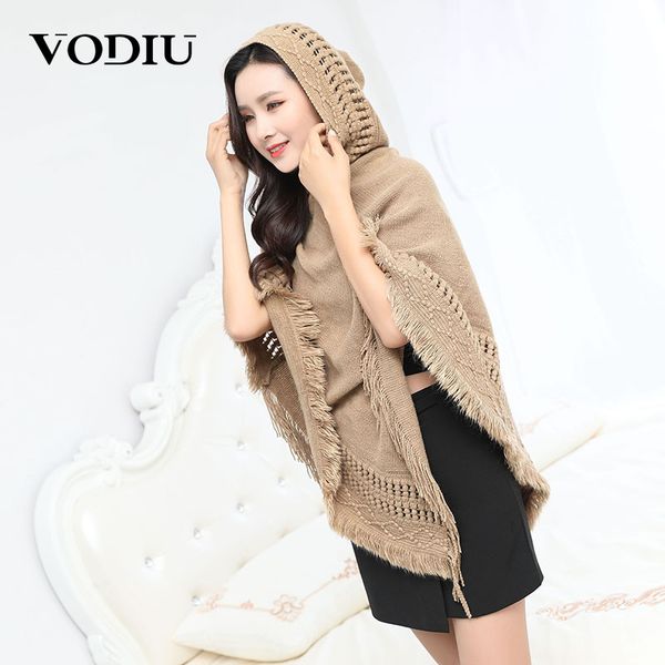 pullover casual women hooded sweater tassel solid jumper cloak autumn spring knitting fashion pullover capes warm tassel sweater, White;black
pullover casual women hooded sweater tassel solid jumper cloak autumn spring knitting fashion pullover capes warm tassel sweater, White;black