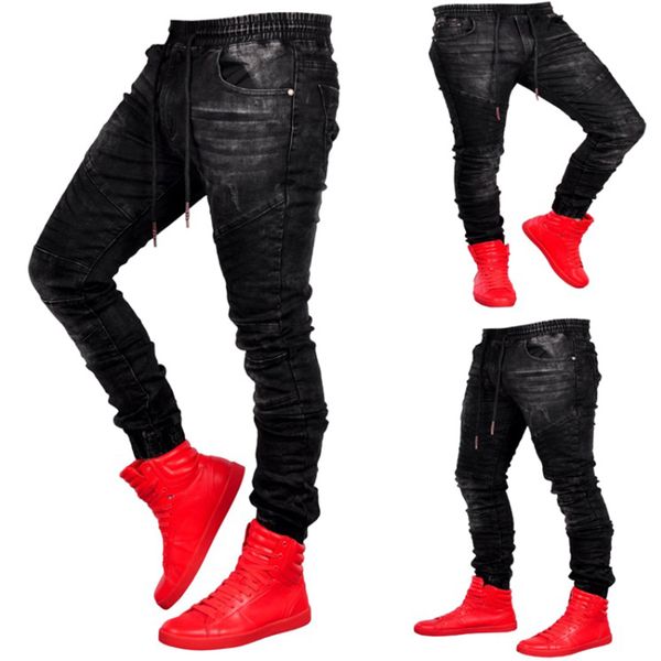 men denim black jet jeans slim ripped hole jeans fashion hip hop skinny pencil for men high street patchwork stretch, Blue
men denim black jet jeans slim ripped hole jeans fashion hip hop skinny pencil for men high street patchwork stretch, Blue