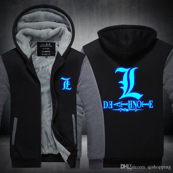 death note sweatshirt luminous jacket cotton coat sportswear hoodie zipper jacket thicken fleece hoodie super warm sweatshirt us eu size, Blue;black
death note sweatshirt luminous jacket cotton coat sportswear hoodie zipper jacket thicken fleece hoodie super warm sweatshirt us eu size, Blue;black