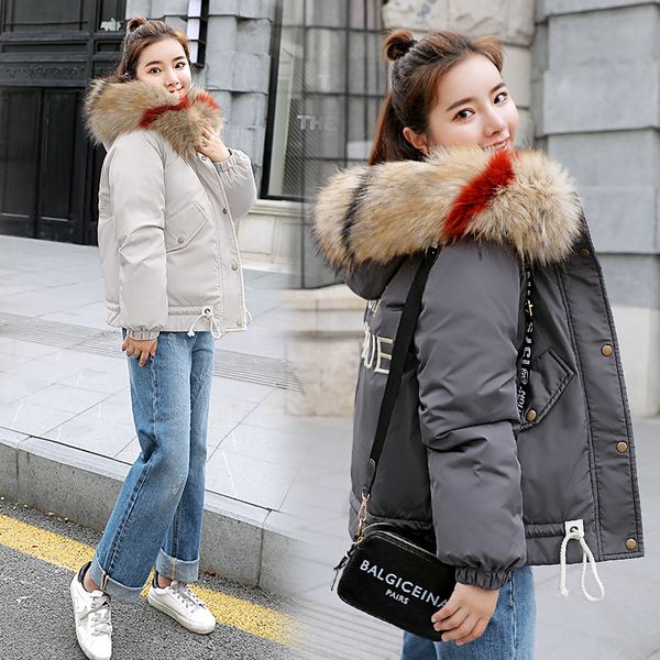 women's cotton coat winter jacket new thick warm cotton padded back letter female solid color short warm casual parkas mz3225, Black
women's cotton coat winter jacket new thick warm cotton padded back letter female solid color short warm casual parkas mz3225, Black