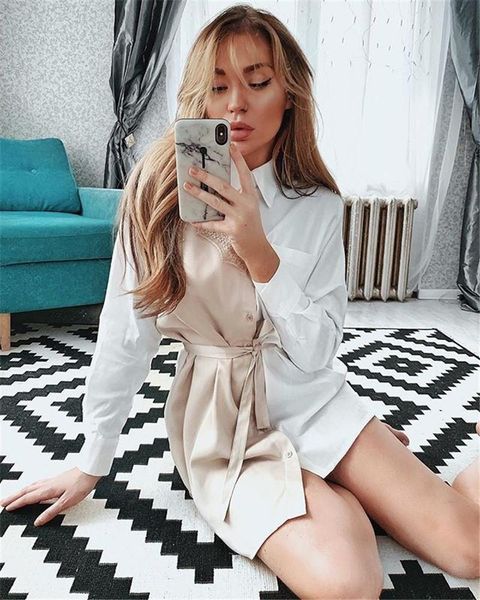 fashion women designer dresses casual lace panelled lapel neck long sleeve shirt dresses designer womens dresses, Black;gray
fashion women designer dresses casual lace panelled lapel neck long sleeve shirt dresses designer womens dresses, Black;gray