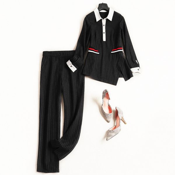 korean autumn 2018 fashion suit winter 2 piece set women new stripe crop shirt + wool broad-legged pants two piece set, White
korean autumn 2018 fashion suit winter 2 piece set women new stripe crop shirt + wool broad-legged pants two piece set, White