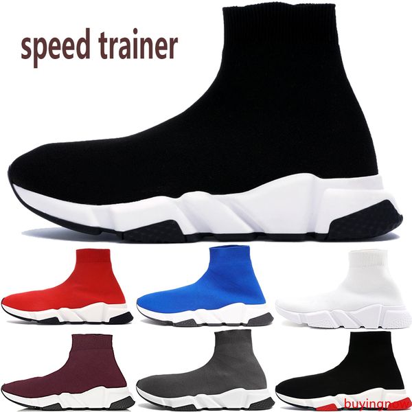 pairs speed trainer mens casual sock shoes triple black white grey royal prune luxury designer men women sneakers us 5.5-11
pairs speed trainer mens casual sock shoes triple black white grey royal prune luxury designer men women sneakers us 5.5-11