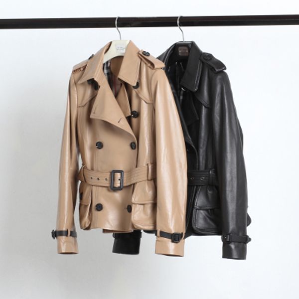 2018 spring genuine sheepskin leather jacket women fashion coat real leather new arrival, Black;brown
2018 spring genuine sheepskin leather jacket women fashion coat real leather new arrival, Black;brown