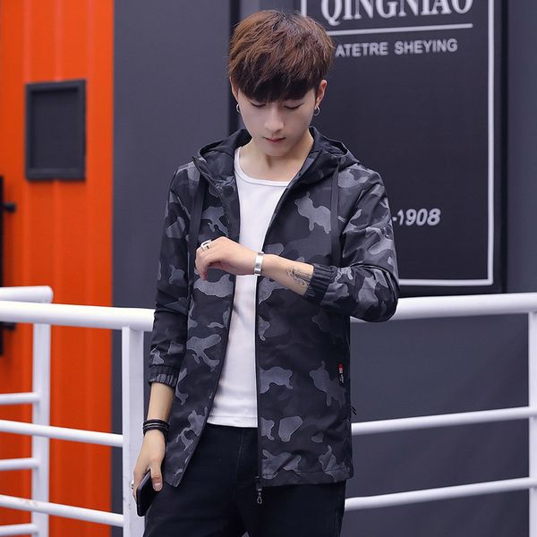 2018 autumn new style hooded camouflage jacket men's korean-style trend casual coat fashion slim fit men's wear clothes, Black;brown
2018 autumn new style hooded camouflage jacket men's korean-style trend casual coat fashion slim fit men's wear clothes, Black;brown