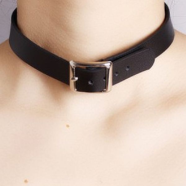 good selling minimalism faux leather belt buckle collar choker punk style necklace, Golden;silver
good selling minimalism faux leather belt buckle collar choker punk style necklace, Golden;silver