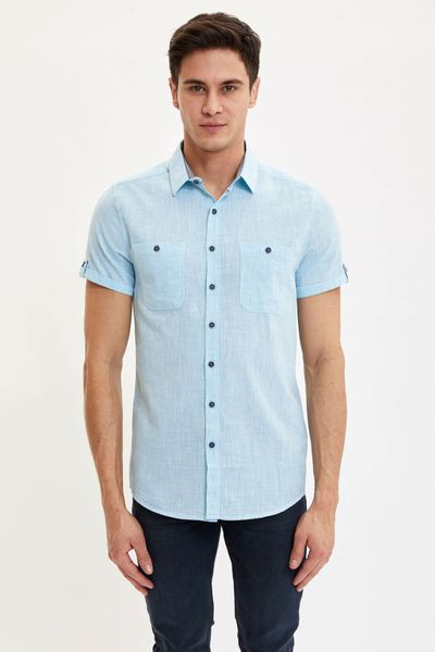 defacto man short sleeve shirt men summer blue shirts men casual shirts male breathable shirts-m3454az19sm, White;black
defacto man short sleeve shirt men summer blue shirts men casual shirts male breathable shirts-m3454az19sm, White;black