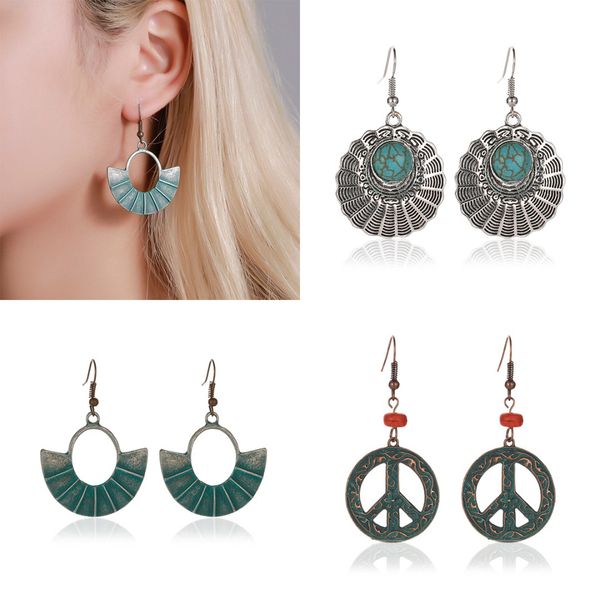 fashion tribal natural stone silver earring for women punk vinatge geometric metal long earring bohemian hook jewelry
fashion tribal natural stone silver earring for women punk vinatge geometric metal long earring bohemian hook jewelry