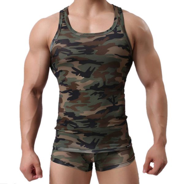 slim tight men's sleeveless camouflage undershirt males army green camo stretch fitness bodybuilding undershirts new arrival, Black;brown
slim tight men's sleeveless camouflage undershirt males army green camo stretch fitness bodybuilding undershirts new arrival, Black;brown