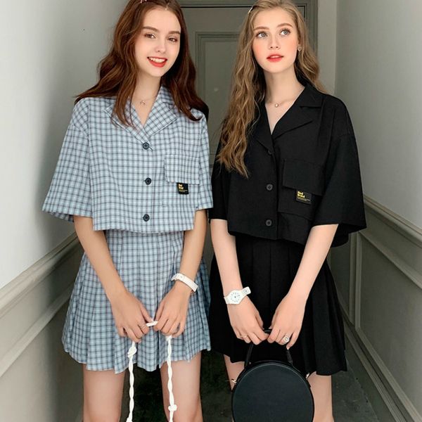 summer women sets harajuku preppy style short sleeve plaid shirt +pleat skirt cute skirt set kawaii vintage girl suits pink, White
summer women sets harajuku preppy style short sleeve plaid shirt +pleat skirt cute skirt set kawaii vintage girl suits pink, White