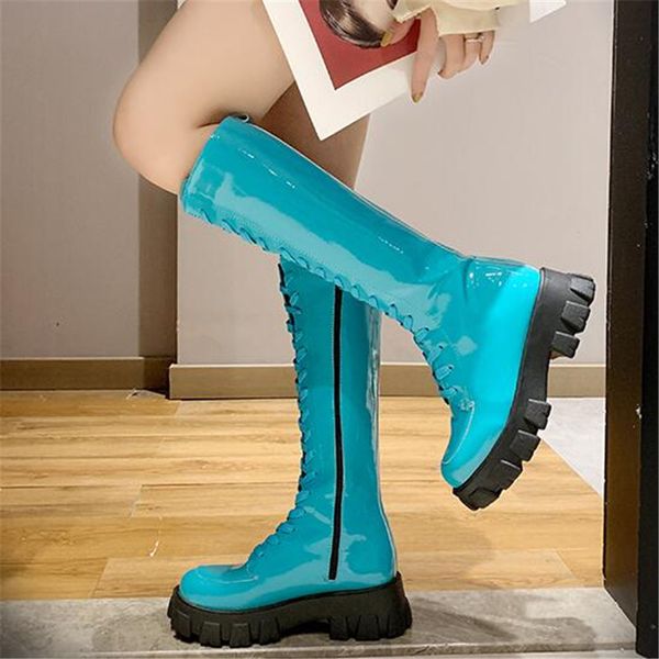 candy colors slim patent leather boots women autumn winter knee high boots ladies fashion thick heel round toe long boots, Black
candy colors slim patent leather boots women autumn winter knee high boots ladies fashion thick heel round toe long boots, Black