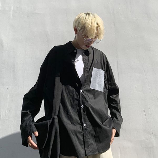 2019 autumn new korean men's japanese retro embroidery thin section couple loose dark harajuku lapel casual shirt, White;black
2019 autumn new korean men's japanese retro embroidery thin section couple loose dark harajuku lapel casual shirt, White;black