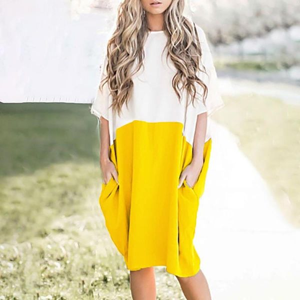 new women casual loose dress cotton patchwork half sleeve solid boho splice pocket dress fashion summer dresses robe femme 2020, White;black
new women casual loose dress cotton patchwork half sleeve solid boho splice pocket dress fashion summer dresses robe femme 2020, White;black