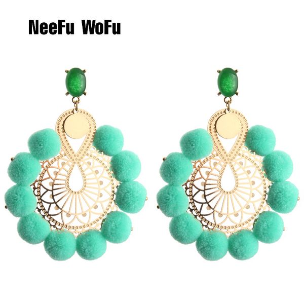 neefu wofu hairball earrings big earring large band long earrings for women copper brincos brand earrings jewelry, Golden
neefu wofu hairball earrings big earring large band long earrings for women copper brincos brand earrings jewelry, Golden