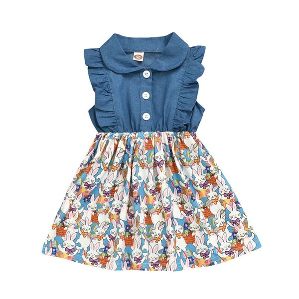 2020 лета младенца одежда пасха дети baby girl denim рябить рукавов пачка платье платье одежда 1-5y, Red;yellow 
2020 лета младенца одежда пасха дети baby girl denim рябить рукавов пачка платье платье одежда 1-5y, Red;yellow