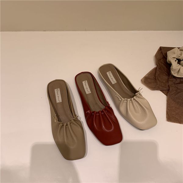 2020 spring and summer new elastic elastic drawstring tao jiao baotou microfiber soft leather flats semi-trailer women's shoes, Black
2020 spring and summer new elastic elastic drawstring tao jiao baotou microfiber soft leather flats semi-trailer women's shoes, Black