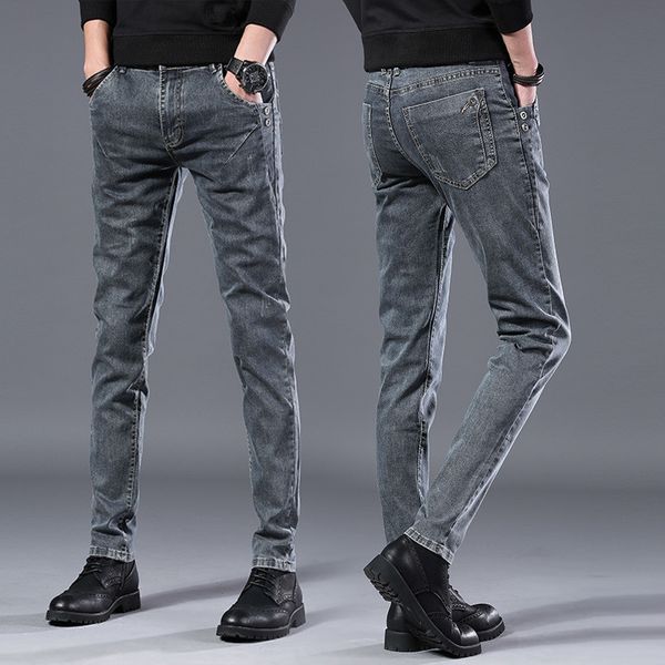 2019 autumn new men jeans black classic fashion designer denim skinny jeans men's casual slim fit trousers, Blue
2019 autumn new men jeans black classic fashion designer denim skinny jeans men's casual slim fit trousers, Blue