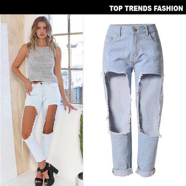 streetwear punk big hole разрушенный джинсы женские high wasit boyfriend jeans waomn свободные прямые брюки джинсовые лодыжки, Blue
streetwear punk big hole разрушенный джинсы женские high wasit boyfriend jeans waomn свободные прямые брюки джинсовые лодыжки, Blue