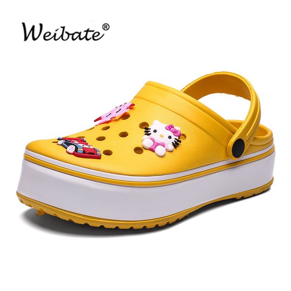 weibate 2020 summer clogs women flatform clogs sandals thick bottom garden slippers woman candy color mule clogs shoes big size t200529, Black
weibate 2020 summer clogs women flatform clogs sandals thick bottom garden slippers woman candy color mule clogs shoes big size t200529, Black