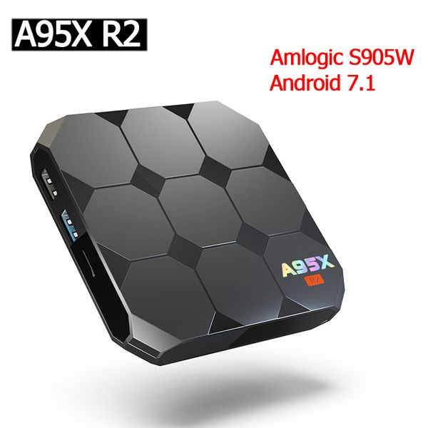 

Amlogic S905W Android 7.1 TV Box 2GB 16GB Quad Core Смарт Mini PC A95X R2 Streaming 3D Media Player 2.4G Wi-Fi