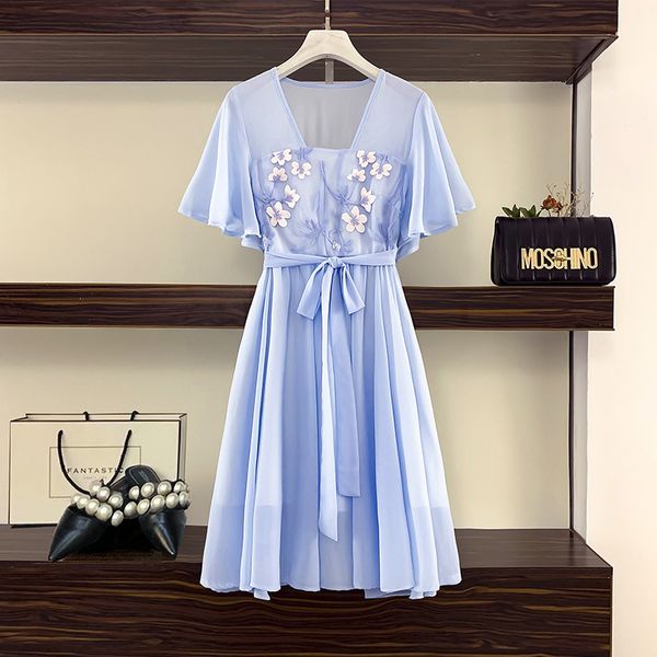 4xl plus size women chinese style flower embroidery dress summer 2020 v-neck butterfly sleeve chiffon a-line dresses pink, Black;gray
4xl plus size women chinese style flower embroidery dress summer 2020 v-neck butterfly sleeve chiffon a-line dresses pink, Black;gray