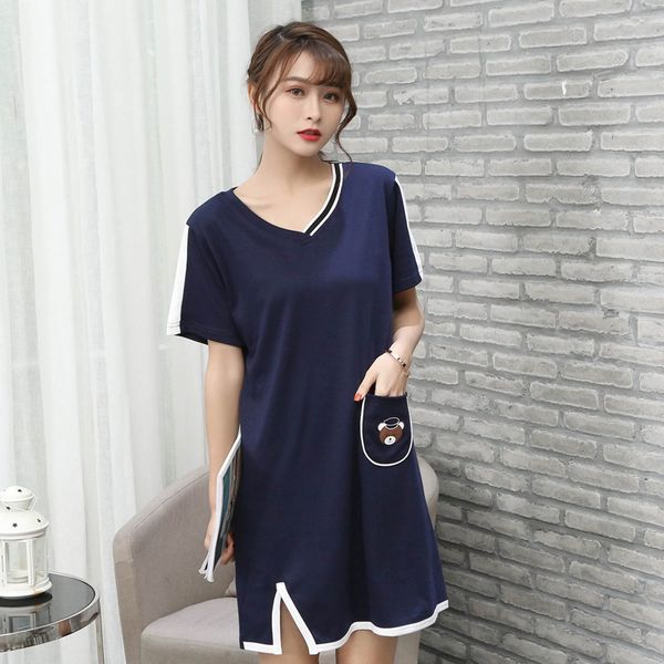 women nightgown summer cotton female sleepwear cute lady sleepshirt casual home clothes plus size -5xl nightgown, Black;red
women nightgown summer cotton female sleepwear cute lady sleepshirt casual home clothes plus size -5xl nightgown, Black;red