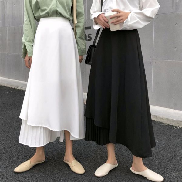 irregular chiffon a-line skirt korean vintage streetwear solid white black skirt high-waist stitching pleated long chiffon
irregular chiffon a-line skirt korean vintage streetwear solid white black skirt high-waist stitching pleated long chiffon