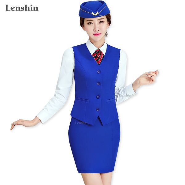 lenshin 2 piece set blue skirt suit women sleeveless vest and skirt office lady business formal wear, Black;white
lenshin 2 piece set blue skirt suit women sleeveless vest and skirt office lady business formal wear, Black;white