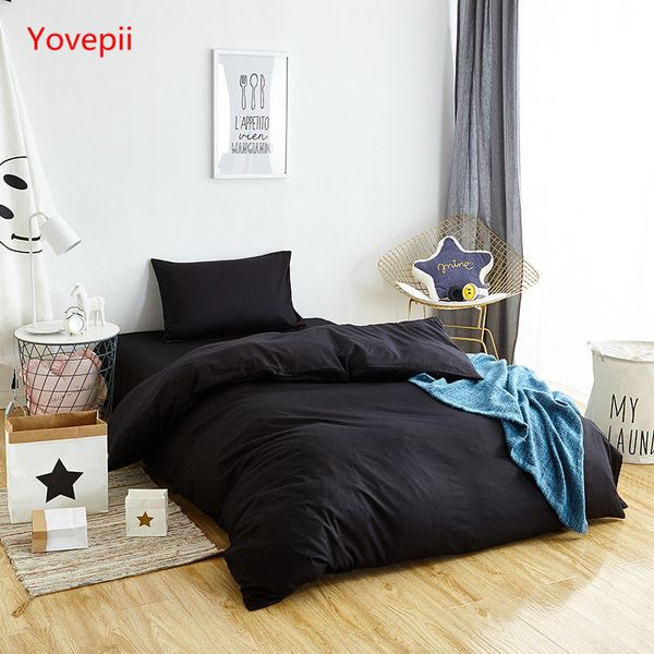 bedding cotton set 100% cotton solid duvet cover 160*230cm flat sheet black autumn 3pcs/set simple bed linen sets
bedding cotton set 100% cotton solid duvet cover 160*230cm flat sheet black autumn 3pcs/set simple bed linen sets
