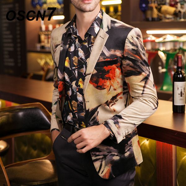 oscn7 leisure slim fit brand graphics print blazer men 2019 groom wedding blazer for men fashion party suit jacket 136825, White;black
oscn7 leisure slim fit brand graphics print blazer men 2019 groom wedding blazer for men fashion party suit jacket 136825, White;black
