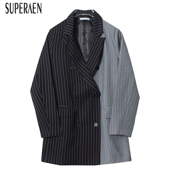 superaen striped suit jacket female 2019 spring and autumn new korean style women jacket wild casual women clothing, Black;brown
superaen striped suit jacket female 2019 spring and autumn new korean style women jacket wild casual women clothing, Black;brown